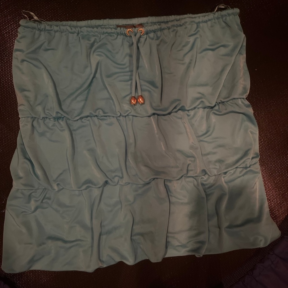 Armani exchange strapless blue top